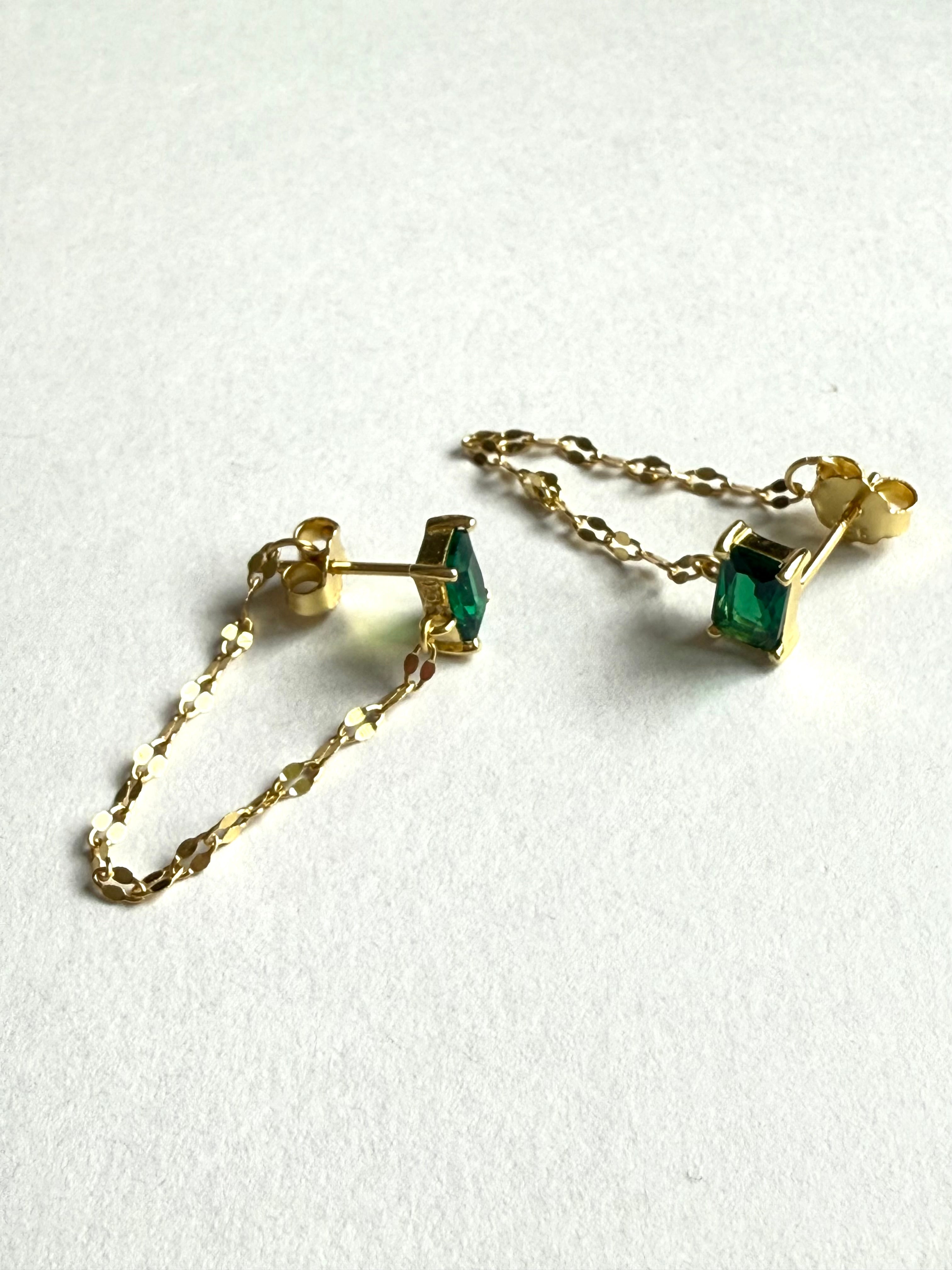 Green earrings