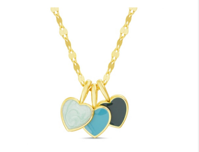 Blue Love Heart Necklace